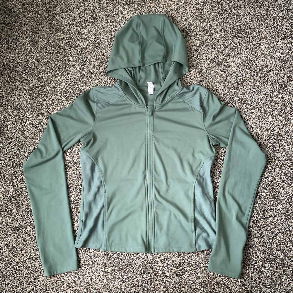 Athleisure Lux Full Zip Hoodie Women’s Size Medium Green